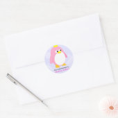 Pink Pinguin Personalisierte Labels Runder Aufkleber (Umschlag)