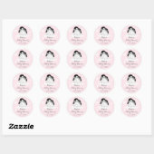Pink Pinguins Baby Shower Stickers (Blatt)