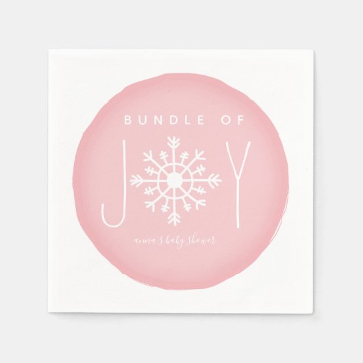 Pink-Pink-Babydusche aus Joy Winter Serviette (Vorderseite)