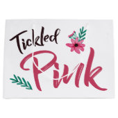 Pink-Pink-Babydusche-Geschenktüte Große Geschenktüte (Vorderseite)