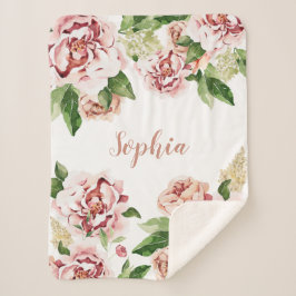 Pink-Pink-Blume-Mädchen Name Baby Sherpadecke