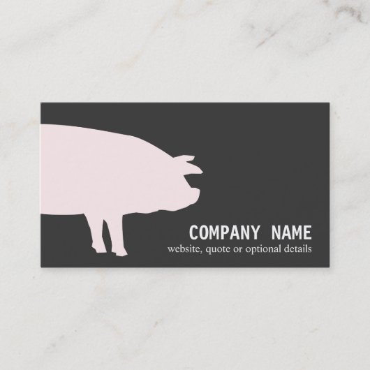 Pink Pink Business Card Visitenkarte (Vorderseite)