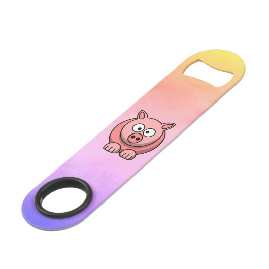 Pink-Pink-Pink-Pink-Pink-Schweine Speedflaschenöffner (Vorderseite Schrägansicht)