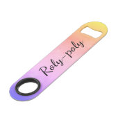 Pink-Pink-Pink-Pink-Pink-Schweine Speedflaschenöffner (Rückseite Schrägansicht)