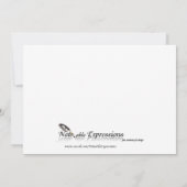 Pink Pinstripe Teddy Bear Babyankündigung Ankündigung (Rückseite)