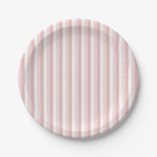 Pink Pinstripes Papierplatte Pappteller