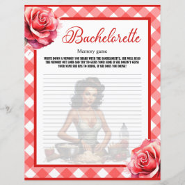 Pink Pinup Bachelorette Memory Game
