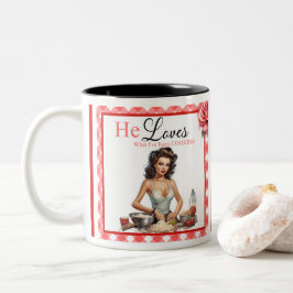 Pink Pinup Bachelorette Zweifarbige Tasse
