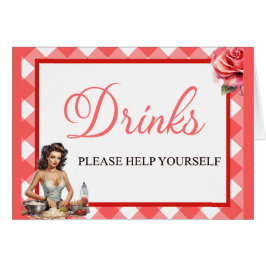 Pink Pinup Junggeselinnen-Abschied Drink Card