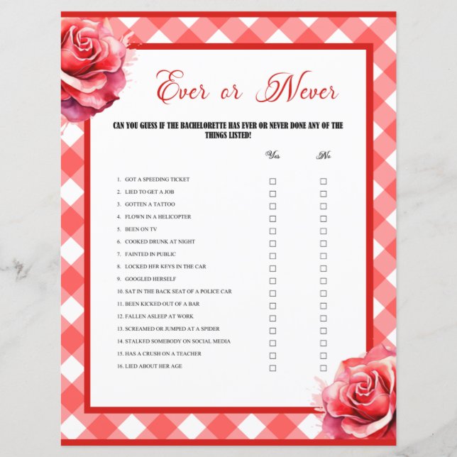 Pink Pinup Junggeselinnen-Abschied Ewiges oder Nie (Vorderseite)