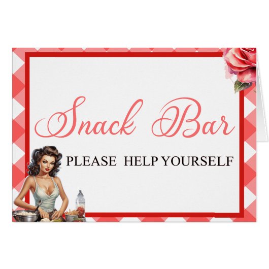 Pink Pinup Junggeselinnen-Abschied Snack Bar (Vorderseite (Horizontal))
