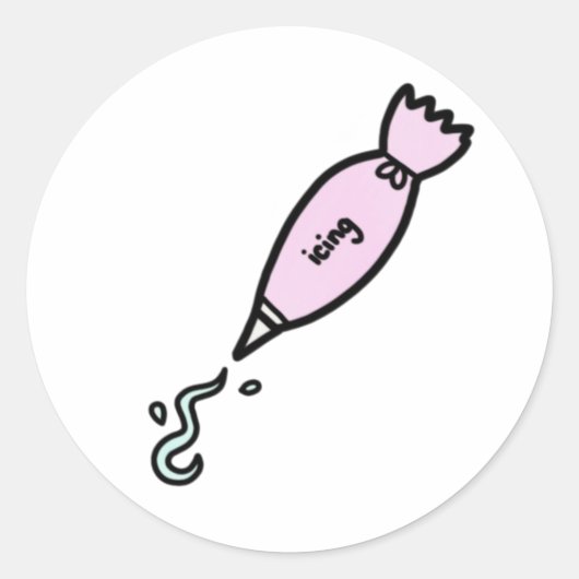 Pink Piping Bag Sticker (Vorderseite)