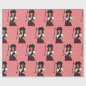 Pink-Pirat-Party liefert Wrapping Paper Geschenkpapier (Flach)