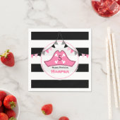 Pink Pirate Birthday Napkins Serviette (Beispiel)