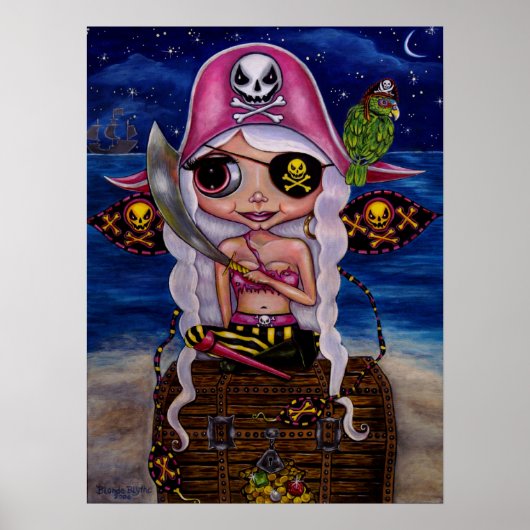 Pink Pirate Fairy mit Treasure Poster (Vorne)