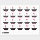 Pink Pirate Girl Birthday Stickers (Blatt)