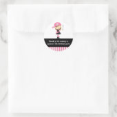 Pink Pirate Girl Birthday Stickers (Tasche)