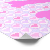 Pink Pirate Skull Poster (Ecke)