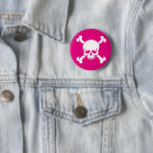 Pink Pirate, Skull und Crossbones Button (Beispiel)