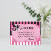 Pink Pirate Vielen Dank Karten (Stehend Vorderseite)