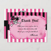 Pink Pirate Vielen Dank Karten (Vorne/Hinten)