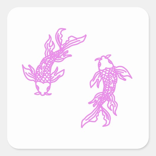 Pink Pisces Softwave Aufkleber – Sanfte Zwillingsf (Vorderseite)