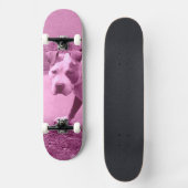 Pink Pit Bull Skateboard (Vorderseite)