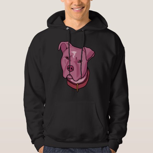 Pink Pitbull Hoodie (Vorderseite)