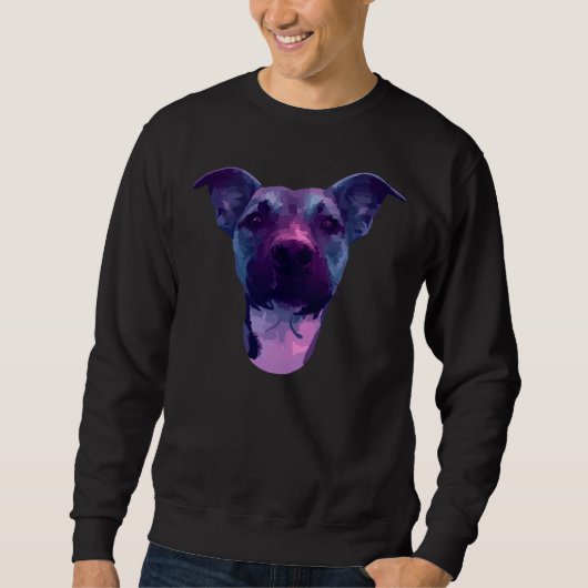 Pink Pitbull Puppy Sweatshirt (Vorderseite)