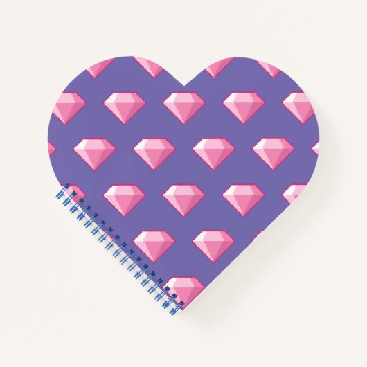Pink Pixel Diamond Notizblock (Vorderseite)