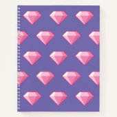 Pink Pixel Diamond Notizblock (Vorderseite)