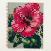 Pink pixel floral illustration planer (Vorderseite)