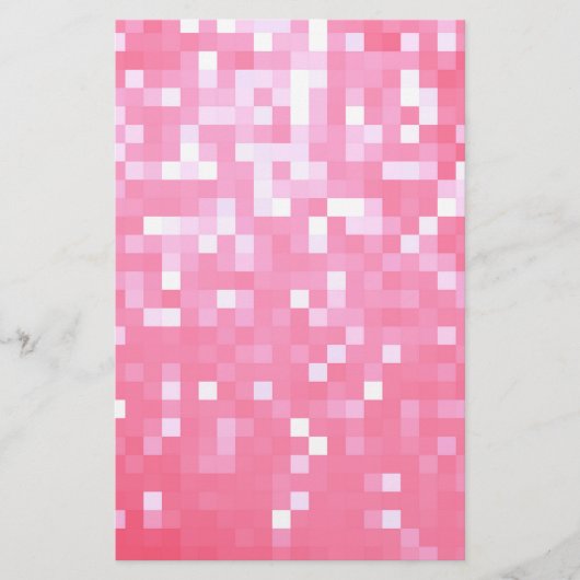 Pink Pixel Sparkle Briefpapier (Vorderseite)