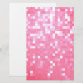 Pink Pixel Sparkle Briefpapier (Vorne/Hinten)