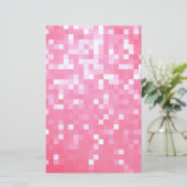 Pink Pixel Sparkle Briefpapier (Stehend Vorderseite)