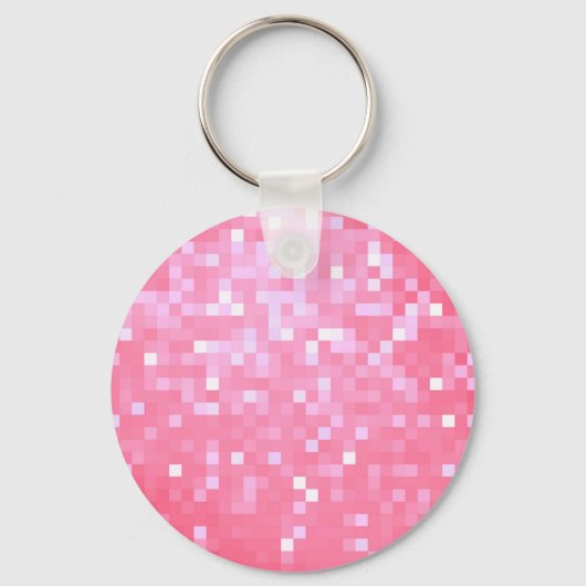 Pink Pixel Sparkle Schlüsselanhänger (Vorderseite)