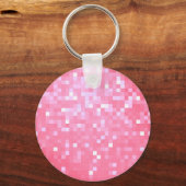 Pink Pixel Sparkle Schlüsselanhänger (Vorderseite)