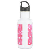 Pink Pixel Sparkle Trinkflasche (Rückseite)