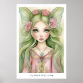 Pink Pixie Butterfly Fairy Poster (Vorne)