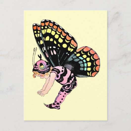 Pink Pixie Fairy Postkarte (Vorderseite)