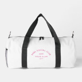 Pink PKBL Social Club Wappen Monogram Pickleball Duffle Bag (Rückseite)