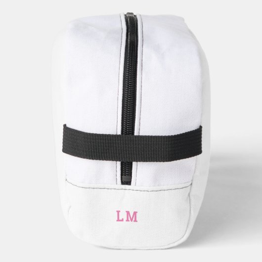 Pink PKBL Social Club Wappen Monogram Pickleball Waschbeutel (Links)