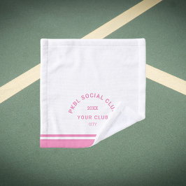 Pink PKBL Social Club Wappen Pickleball Face Waschlappen