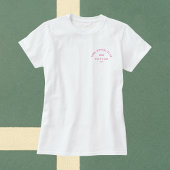 Pink PKBL Social Club Wappen Pickleball T-Shirt