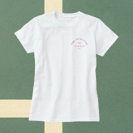 Pink PKBL Social Club Wappen Pickleball T-Shirt