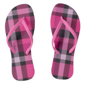 Pink Plaid Badesandalen (Fußbett)