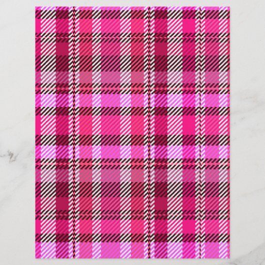 Pink Plaid Bulk Scrapbook Paper Pages Flyer (Vorne)