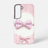 Pink Plaid - Cute Bow Tie Phone Case Samsung Galaxy Hülle (Rückseite)