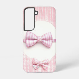 Pink Plaid - Cute Bow Tie Phone Case Samsung Galaxy Hülle
