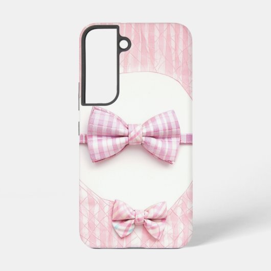 Pink Plaid - Cute Bow Tie Phone Case Samsung Galaxy Hülle (Rückseite)